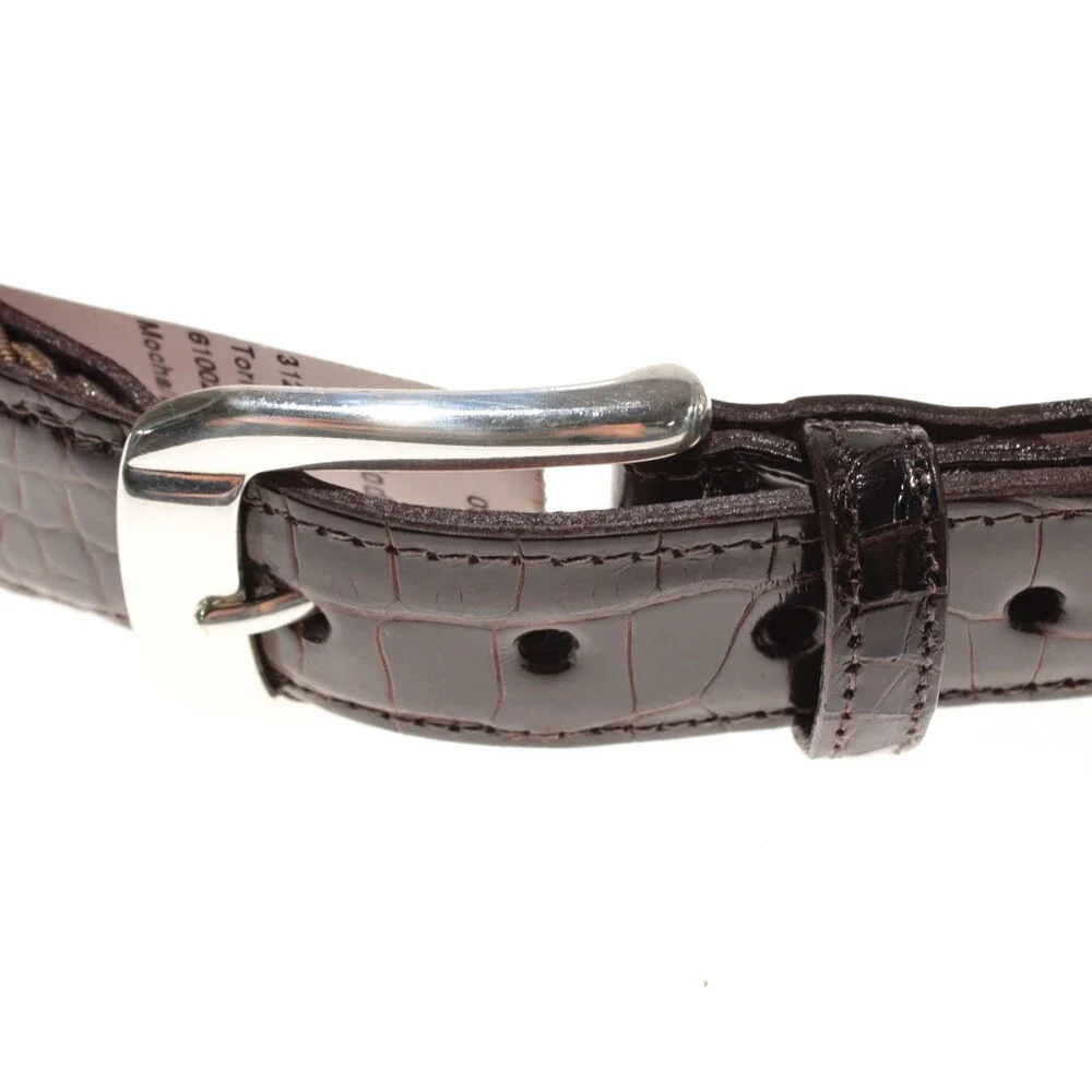 Torino Leather Company NWT Braided / Woven Belt Size 38 US in Brown Leather